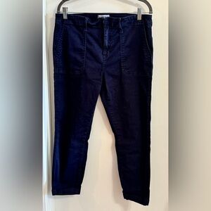 Studio Blue Ink Dark Blue Slimming/Skinny leg Trousers 32 Petite/ Cropped
